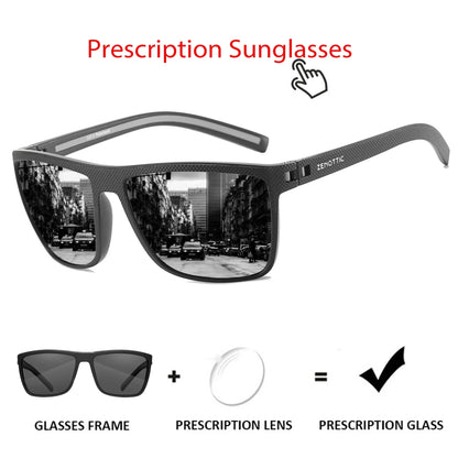 Retro Polarized Sunglasses for Men Lightweight TR90 Frame UV400 Protection Square Sun Glasses Night Vision Goggles