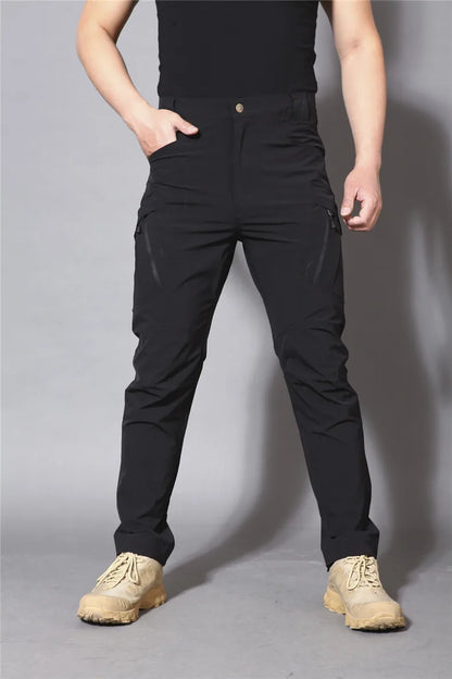 Outdoor Multi Pockets Cargo Pants Men Breathable Quick Dry Pants High Elastical Casual Spring Summer Loose Tactical Trousers Men