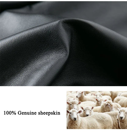 Winter Hat Men Genuine Leather Sheepskin Bomber Hat Earflap Black Warm Thick Ski Snow Windproof Male Russian Hat