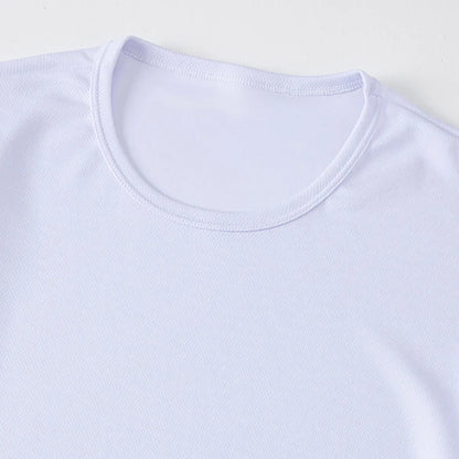 2/4/6Piece Four Seasons Men's Solid Color Round Neck Short Sleeve Top With Printed Cuffs Youth Sports And Leisure T-shirt trendy
