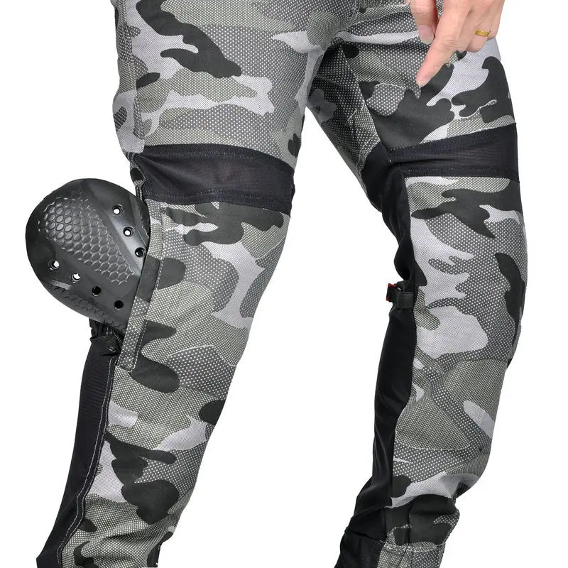 Summer Riding Knight Jeans With Protect Gear Pocket Net Motorcycle Pants  Pantalones Motocicleta Hombre Featherbed Jeans Gears