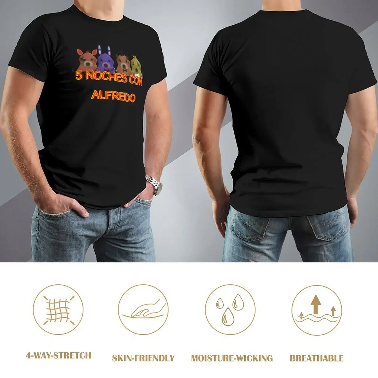 5 Noche Con Alfredo T-Shirt graphic tee shirt oversized t shirt Men's t shirts