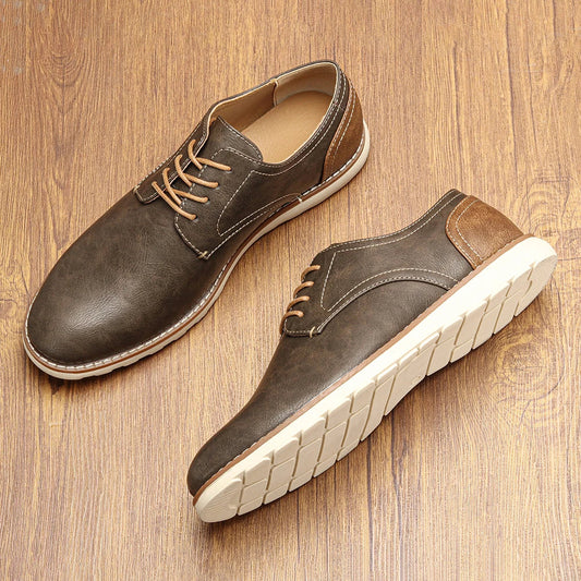 Casual shoes men fashion comfortable leather loafer men