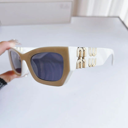 Light Luxury Designer Sun Glasses Women's Retro Polygonal Cat Eye Sunglasses for Men UV400 Personality Cool Trendy Glasses