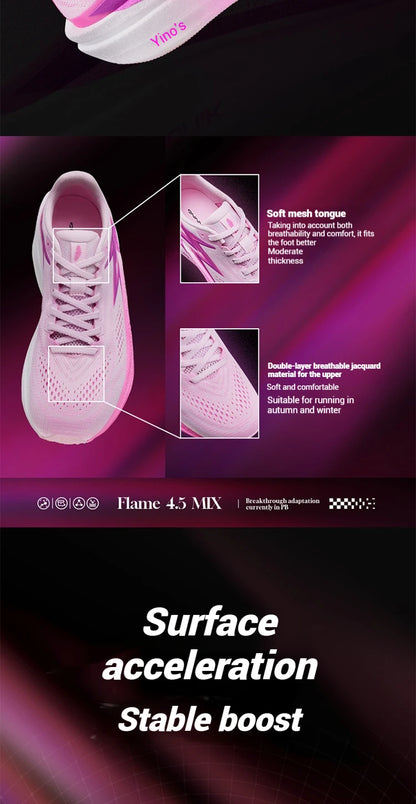 Flame 4.5 MIX Men Running Shoes Carbon Plate Marathon Stable Rebound Cushioned Airy Traction Male Sneaker 672532217F