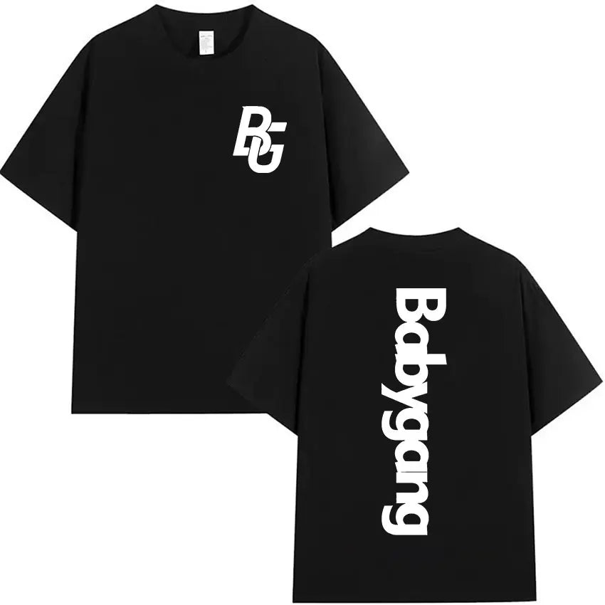 Rappeur Baby Gang Tour 2025 Album Merch T-shirts Men Women Clothing Hip Hop Oversized T Shirt Summer Casual Short Sleeve T-shirt