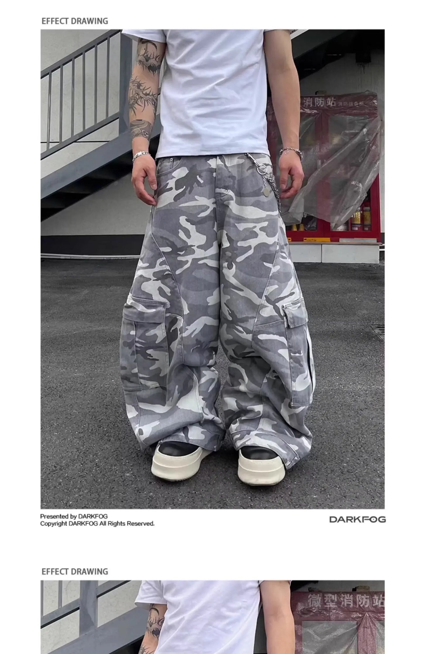 2026 Pantalones Y2K Streetwear Camouflage Baggy Cargo Jeans Pants For Men Clothing Wide Leg Oversize Long Trousers Moda Hombre