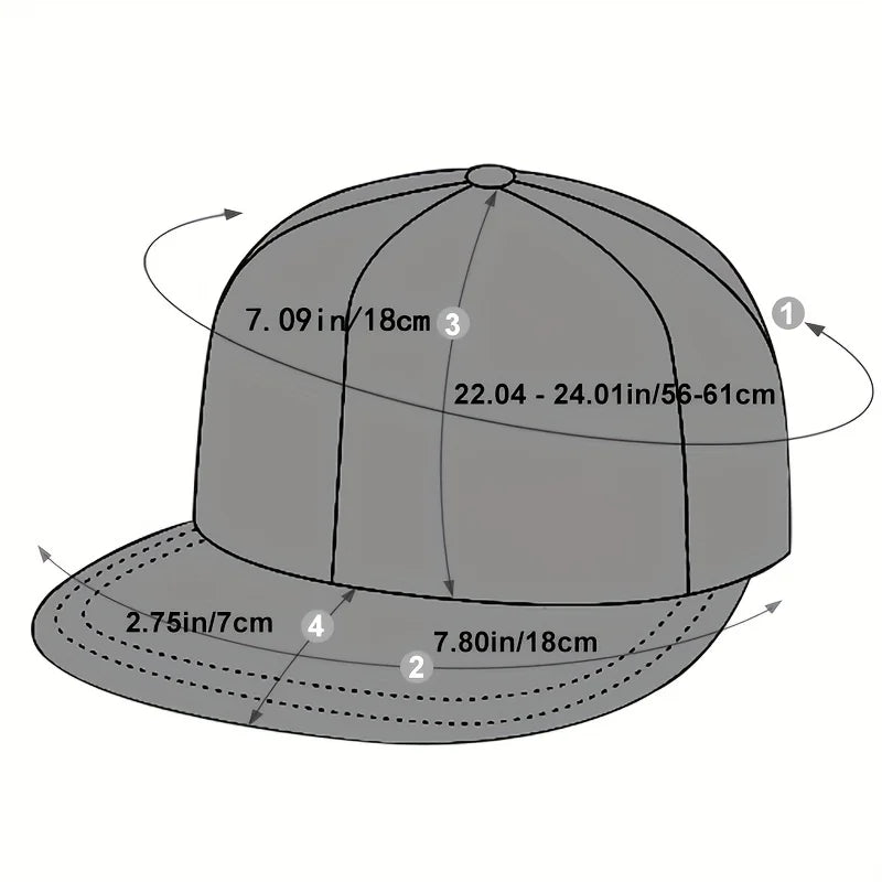 Unisex M Letter Side Brazilian Flag Embroidery Hip-hop Hats Spring Autumn Outdoor Adjustable Casual Baseball Caps Sunscreen Hat