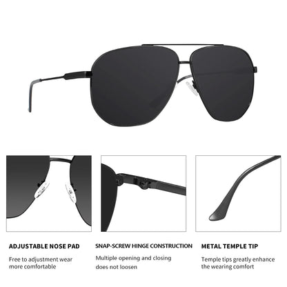 XXL Size Extra Large Polarized Sunglasses for Men with Big Wide Heads Metal Glasses lentes de sol para hombre  8221