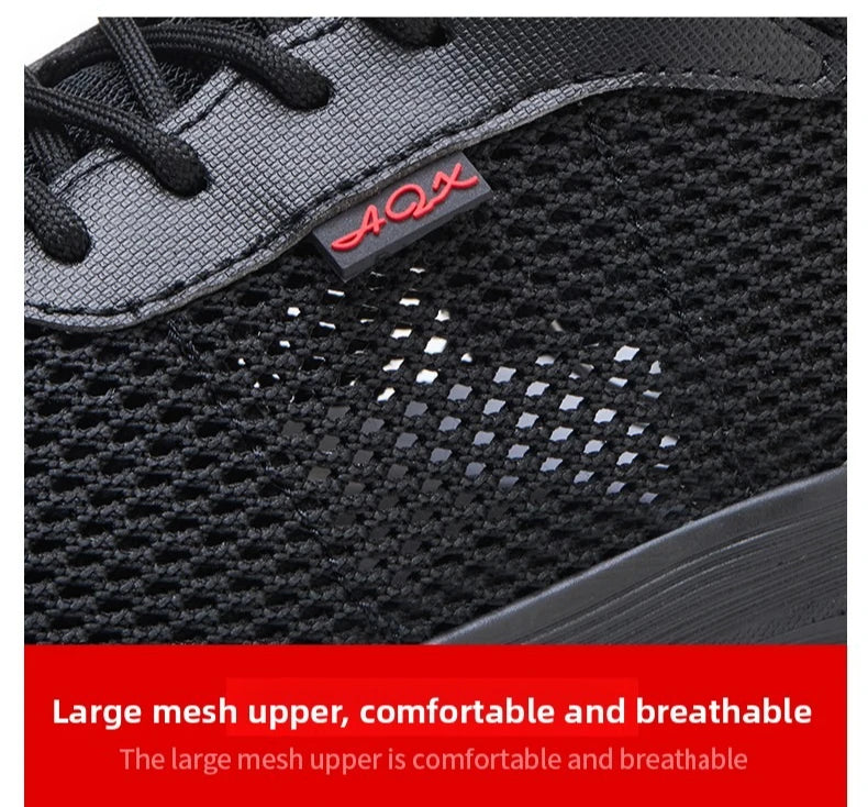 anti puncture men safety shoes summer breathable mesh work shoes industrial plastic toe sneakers construction insulated shoes