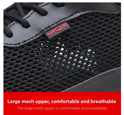 anti puncture men safety shoes summer breathable mesh work shoes industrial plastic toe sneakers construction insulated shoes