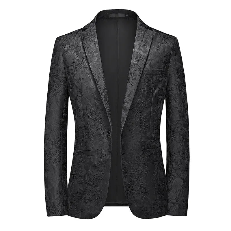 2026 New Men's Red Single-breasted V-neck Blazer Coat, Asian Fit Wedding Party Dress Jacket M-6XL New Arrivals
