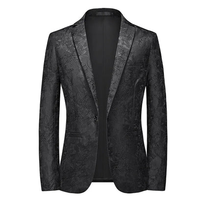 2026 New Men's Red Single-breasted V-neck Blazer Coat, Asian Fit Wedding Party Dress Jacket M-6XL New Arrivals