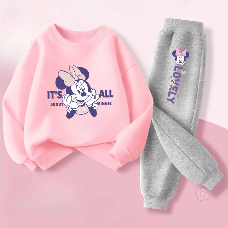 Spring Autumn New Style Children's Clothing Sets Baby Girls O Neck Sweatshirt Pants Two Piece Set Kids Breathable Thin Tracksuit