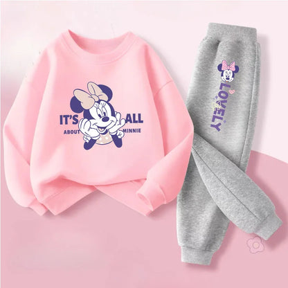 Spring Autumn New Style Children's Clothing Sets Baby Girls O Neck Sweatshirt Pants Two Piece Set Kids Breathable Thin Tracksuit