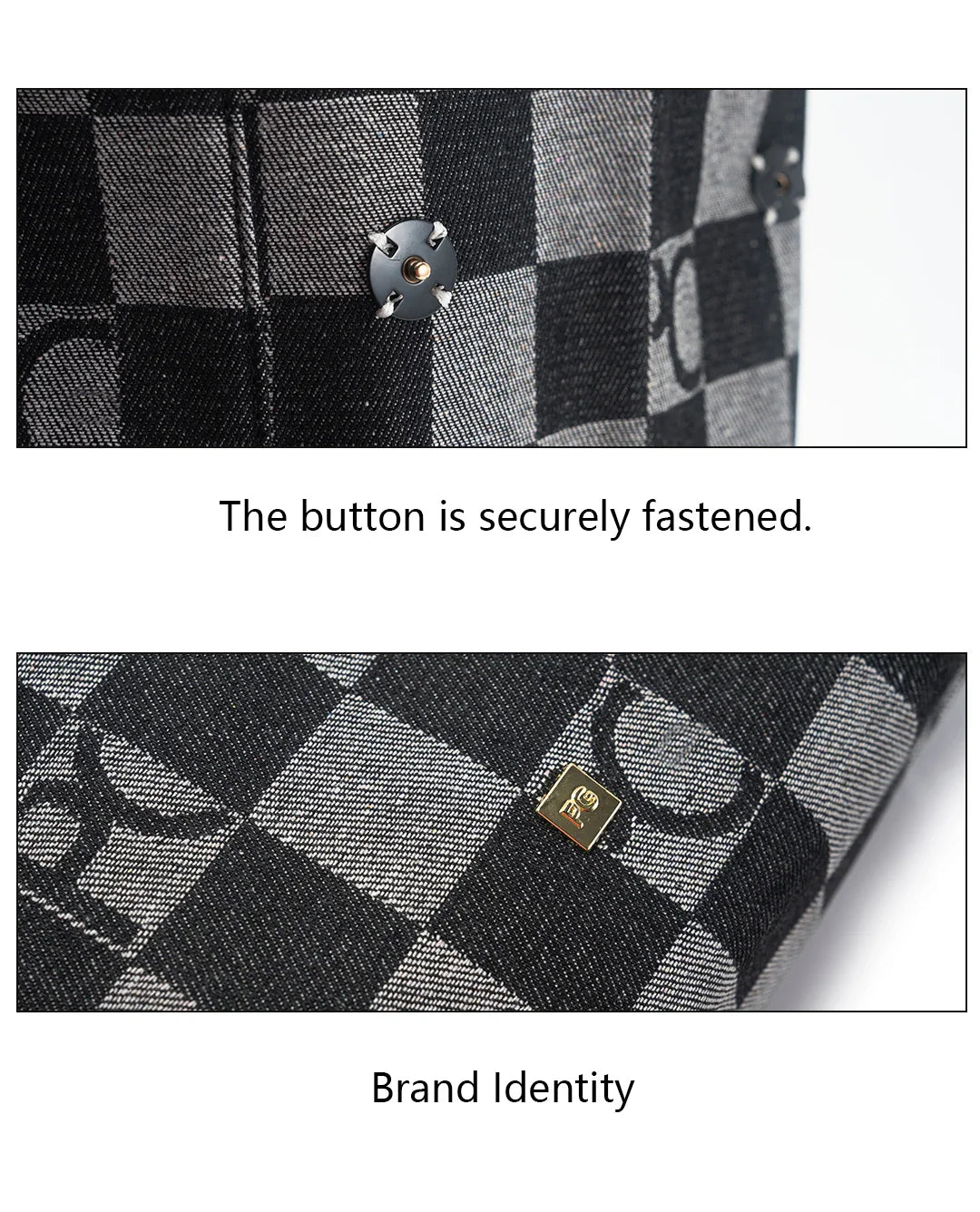 Women Shoulder Bag Retro Chessboard Design High End Versatile, Large Capacity Daily Travel Simple Practical Atmospheric Items