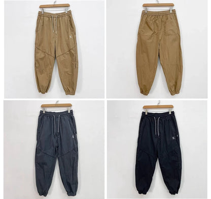 Korean Jogger Pants Men Summer Lightweight Loose Fit Breathable Quick Dry Tapered Casual Athletic Fashion Workout Sweatpants