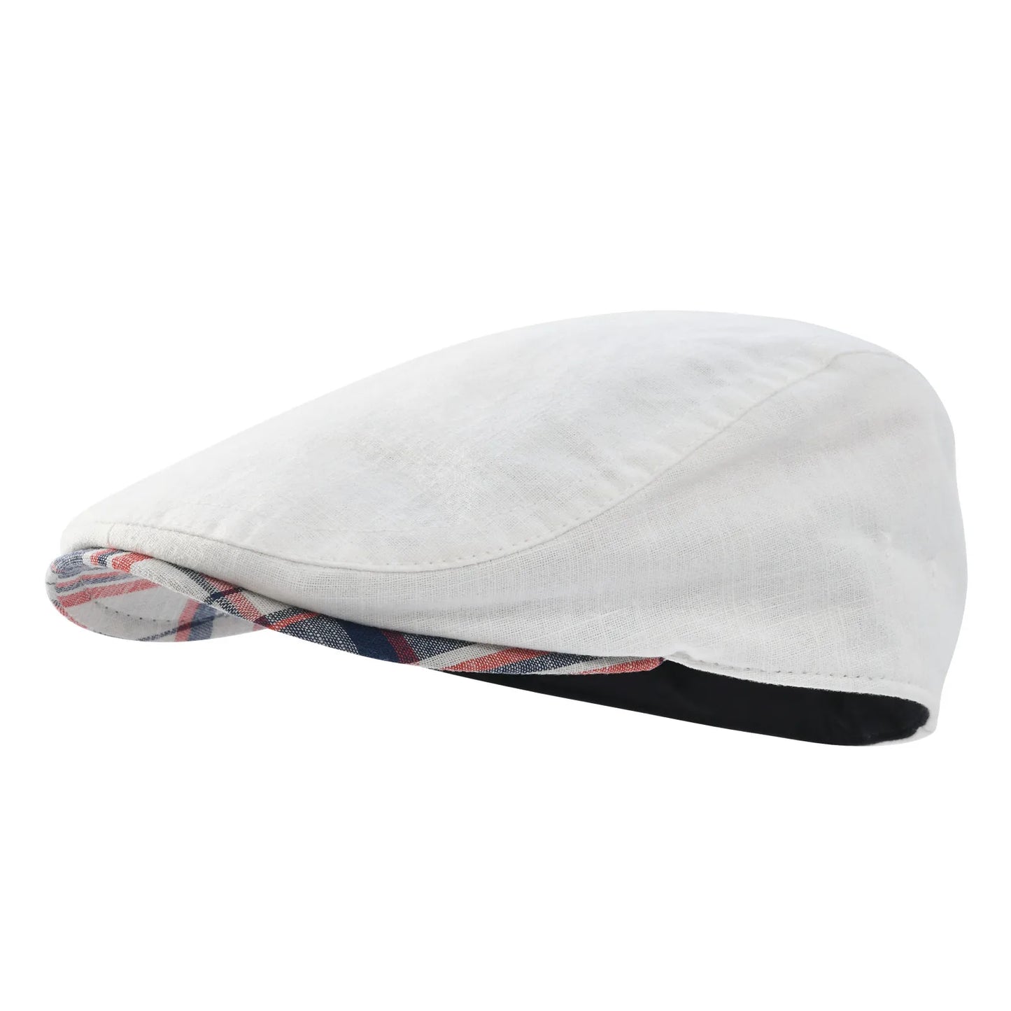 Men's 100% Linen Flat Ivy Gatsby Newsboy Hat Summer Driving Scally Cap Thin Outdoor Casual
