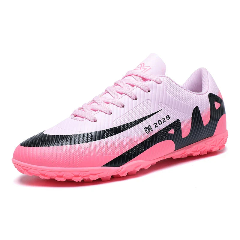 Professional FG/TF Soccer Cleats Men Football Boots Long Spike Grass Match Breathable Lightweight Comfortable Training Sneakers