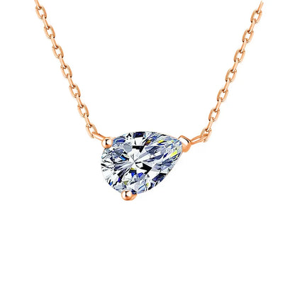 1/3carat Waterdrop Solitaire Moissanite Pendant Necklace with certificate 925 Sterling Silver Pear Cut Diamond Neckchain Woman