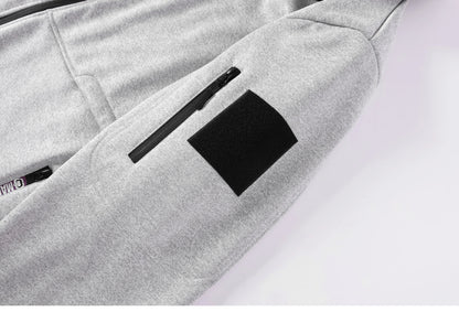 Winter Fleece Jacket Men's Casual Thickened Wool Jacket Warm Zipper Hoodies Cardigan Sports Long Sleeve Sweatshirts Hooded Coat