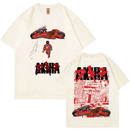 Japanese Science Fiction Cartoon Movie Anime Akira Shotaro Kaneda Graphic T Shirts Men Women Hip Hop Vintage Oversized T-shirts