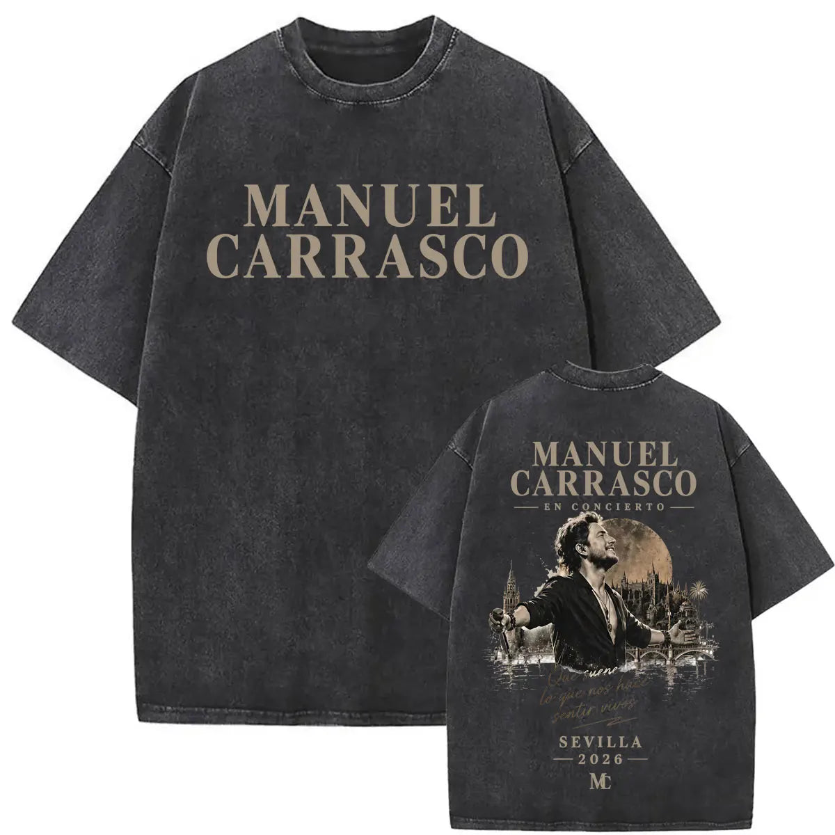 Manuel Carrasco Salvaje Desde Ia Raiz 2026 Vintage Washed T-shirt Men Women Fashion Hip Hop Punk 100% Cotton T Shirts Streetwear