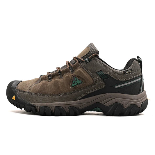 High Quality Men Hiking Shoes Durable Leather Climbing Shoes Outdoor Walking Sneakers Rubber Sole Factory Outlet