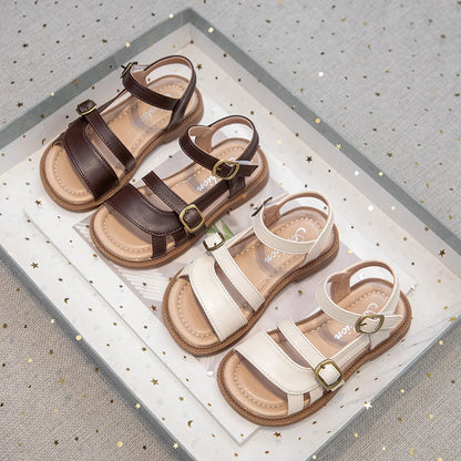 Children's Summer Sandals Hollow-out Woven Fashion Girls Beach Sandals Simple Fashion Kids Causal Flats Shoes Size 26-36