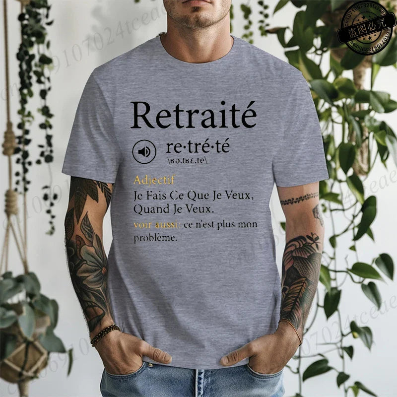 This Is No Longer My Problem Retirement T Shirt Harajuku Casual Fashion Loose Tee Tops Funny French Humnor Retired Papa T-shirt