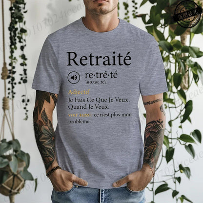 This Is No Longer My Problem Retirement T Shirt Harajuku Casual Fashion Loose Tee Tops Funny French Humnor Retired Papa T-shirt