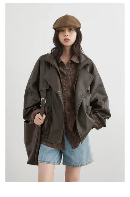 Women Shirt Loose Casual Single-breasted New Retro Contrast Plaid Embroidered Blouses Female Top Autumn Winter 2026