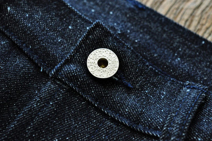 Men Jeans Sanforized Selvedge Raw Denim Denim Jeans for Men Linum Silver Button Cotton Wide Leg Loos Fit