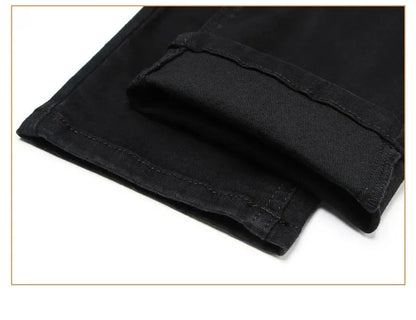 2026 Classic Men Straight Jeans Homme Pantalon Streetwear Soft Black Blue Masculino Denim Mans Pants