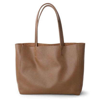 Bag Women 2022 New Summer Genuine Leather Tote Female Casual Fashion Simple Underarm Shoulder Bag Large Capacity Shopper Handbag