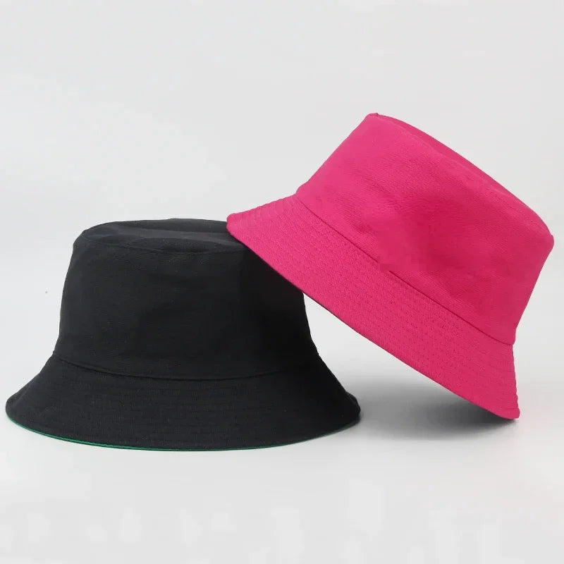 Wholesale New Bob Summer Bucket Hats Reversible Men Ladies Cotton Outdoor Sports Pull Up Fashion Panama Sun Hat Gift Wine Party
