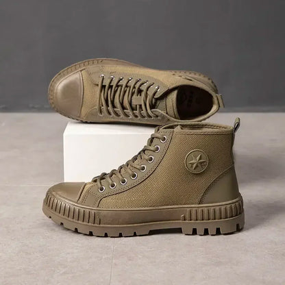 Canvas Ankle Retro Male Shoes Short Barrel Booties High Quality Men's Boots Designer Fashion Cheap Comfortable New Non Slip Y2k