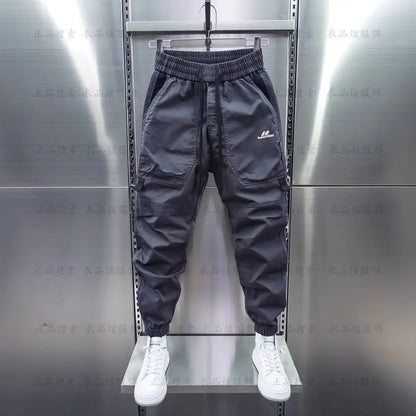 Multi-Pocket Cargo Pants Solid Color Casual Harem Pencil Trousers Outdoor Jogging Sweatpants Luxury Brand Men's Clothing