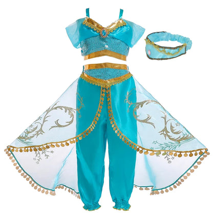 Children Costume Girl Dress Halloween Princess Cosplay Party Rapunzal Anna Elsa Birthday Clothes