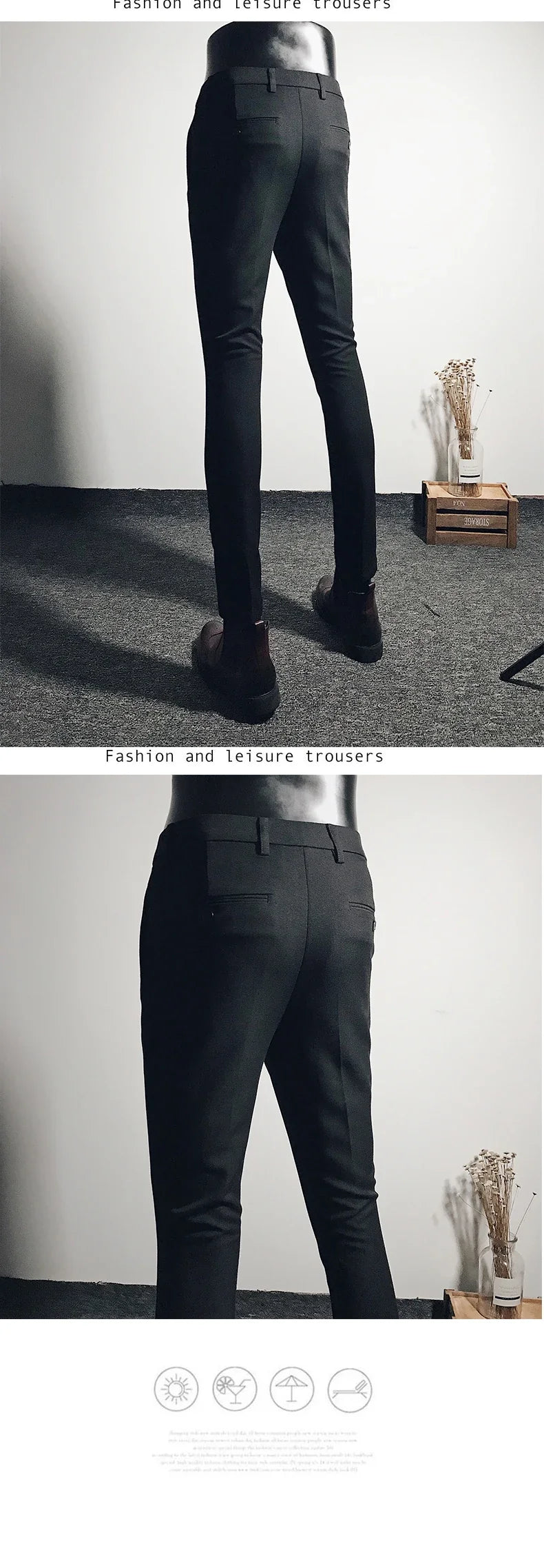 Men Suit Pants Formal Trousers Stretch Slim Pantalone Hombre Calça Masculina Solid Color Casual Dress Pants Fashion Men Clothing