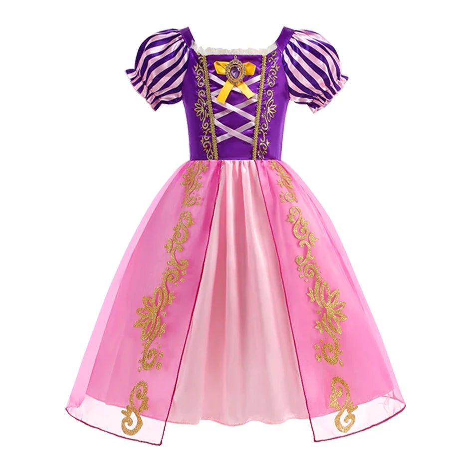 Girls Costume Sleeping Beauty Aurora Princess Party Rapunzel Halloween Snow White Cosplay Costume Kid Cinderella Dress up