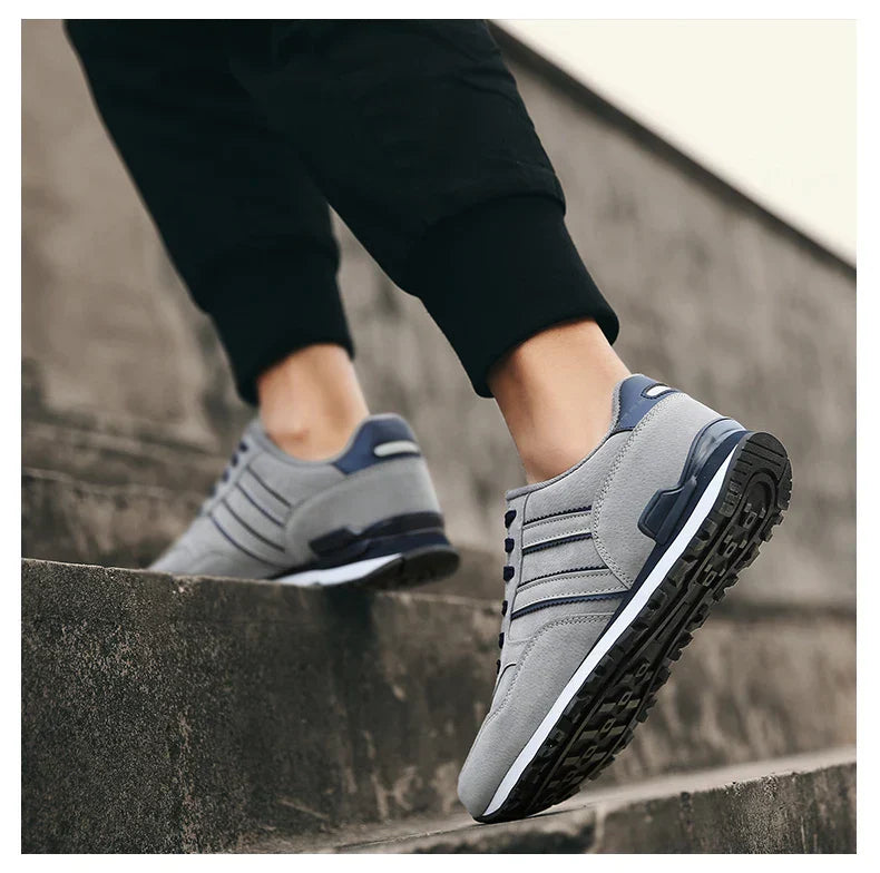 High Quality Men's Sneakers Leather Casual Shoes Autumn 2024 New Breathable Men Shoes Tenis Male Flat Shoe Zapatillas Hombre