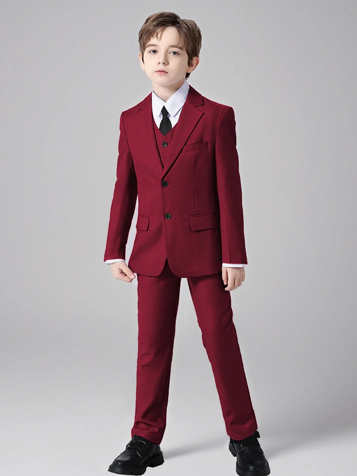 Back-to-school Season Boys Suit 5 Piece Jacket Vest Trousers Shirt Tie random Children's Suits Wedding Performance Formal