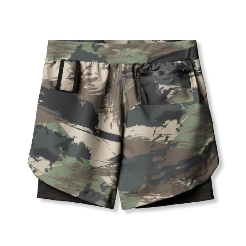 Fashion Gym Shorts for Men Clothing Casual Sweatpants Outdoor Running and Cycling Breathable Double-layer Shorts Men