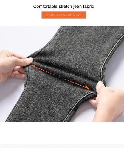 Winter Thick female Velvet Women High Waist Skinny Jeans Simple Fleece Warm Slim fit Stretch Ladies Casual Denim Pencil Pants