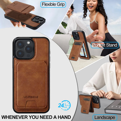 جراب مغناطيسي قابل للفصل 2 في 1 من الجلد لهاتف iPhone 16E 17 1615 14 13 12 11 Pro XS Max Air XR 8 7 Plus SE بغطاء هاتف وجيب للبطاقات