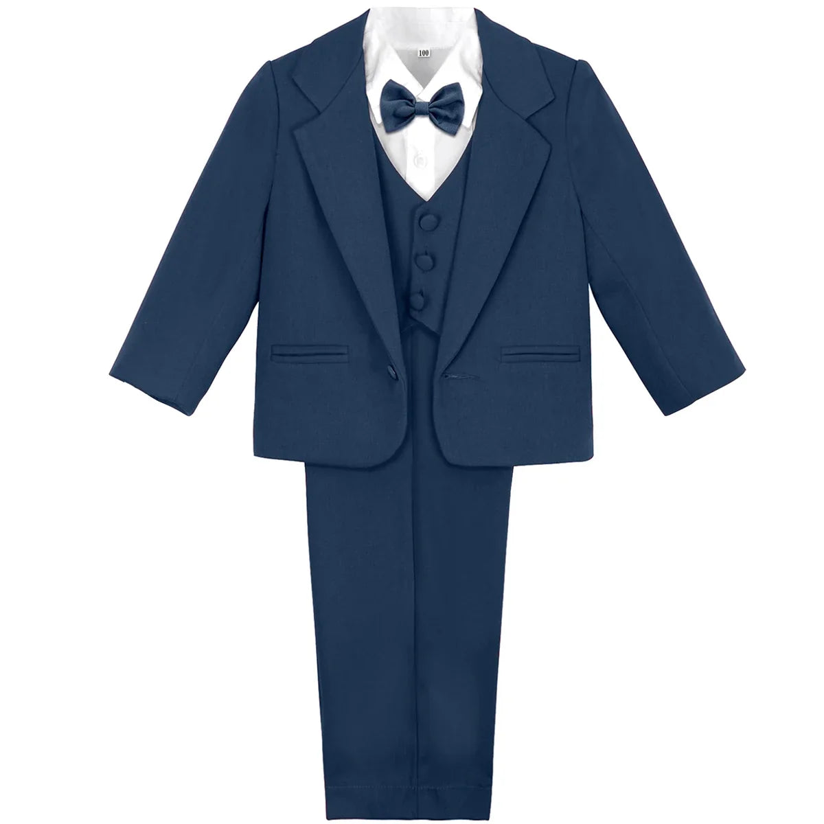 Baby Suit Toddler Tuxedo Infant Boy Tux Formal Wedding Birthday Gentleman Dress Ring Bearer Outfit Black 6 Months to 3 Years