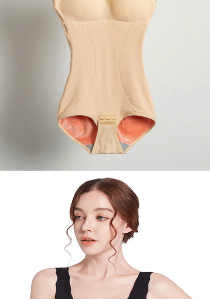 Warm Shapewear Bodysuit Women Winter Thick Thermal Abdominal Compression Body Shaper Bodysuit with bras