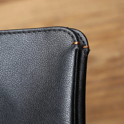Leather Men's Wallet Credit Card Bag Mini Wallet Top Cowhide Coin Wallet Women's Wallet Thin Wallet Vertical Photo Wallet