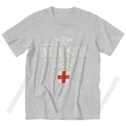 Vintage Mash Tv Show Men T Shirt 100% Cotton Tee Tshirts Summer T-Shirt Gift Women Unisex Clothes Novelty Design